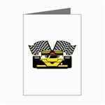 Yellow Racecar Mini Greeting Card
