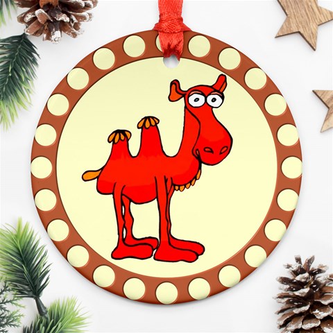 Camel Ornament (Round) from ArtsNow.com Front