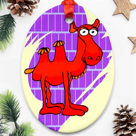 Camel Ornament (Oval) from ArtsNow.com Front