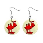 Camel 1  Button Earrings