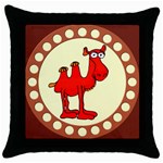 Camel Throw Pillow Case (Black)