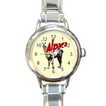 Alpaca Round Italian Charm Watch