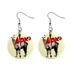 Alpaca 1  Button Earrings