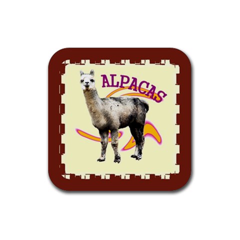 Alpaca Rubber Coaster (Square) from ArtsNow.com Front