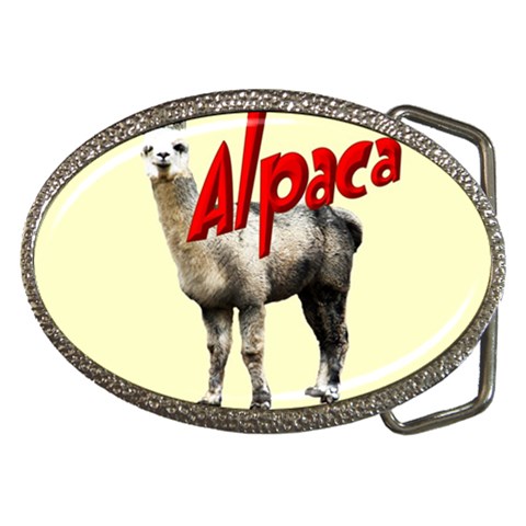 Alpaca Belt Buckle from ArtsNow.com Front