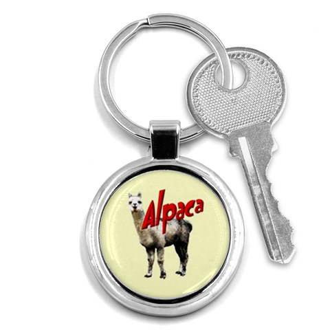 Alpaca Key Chain (Round) from ArtsNow.com Front