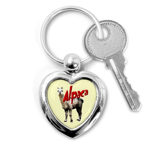 Alpaca Key Chain (Heart) from ArtsNow.com Front
