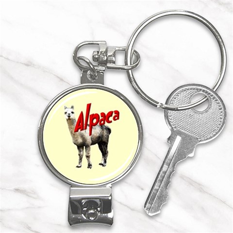 Alpaca Nail Clippers Key Chain from ArtsNow.com Front