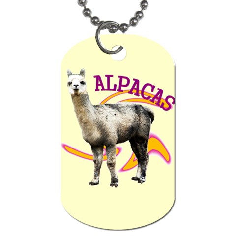 Alpaca Dog Tag (One Side) from ArtsNow.com Front
