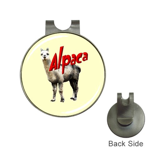 Alpaca Golf Ball Marker Hat Clip from ArtsNow.com Front