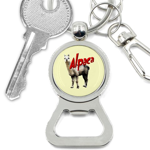 Alpaca Bottle Opener Key Chain from ArtsNow.com Front
