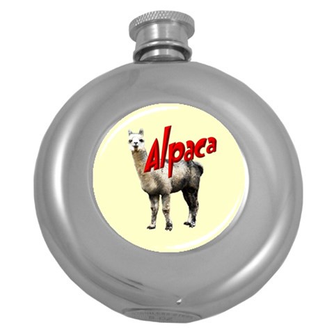 Alpaca Hip Flask (5 oz) from ArtsNow.com Front