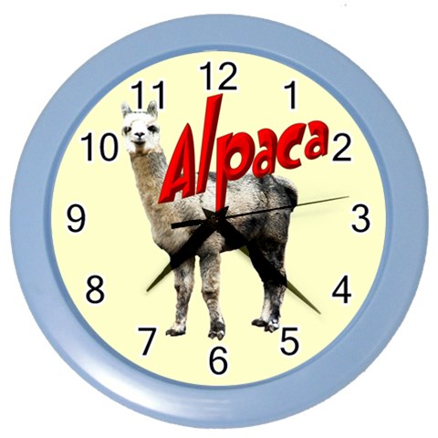 Alpaca Color Wall Clock from ArtsNow.com Front