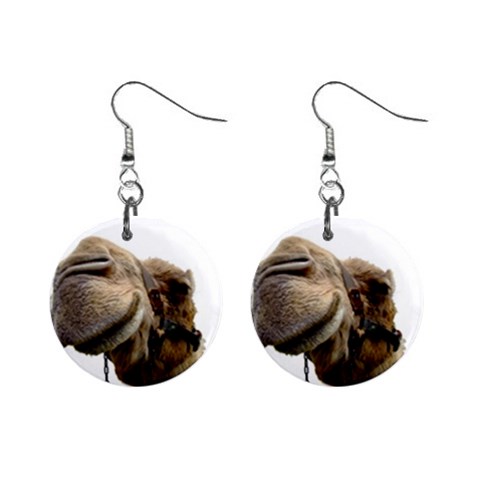 Camel head 1  Button Earrings from ArtsNow.com Front