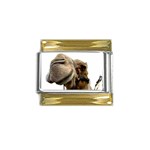 Camel head Gold Trim Italian Charm (9mm)