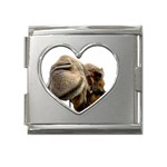Camel head Mega Link Heart Italian Charm (18mm)
