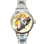Llama head Round Italian Charm Watch