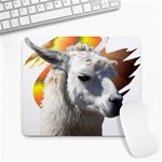 Llama head Large Mousepad