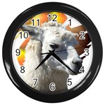 Llama head Wall Clock (Black)