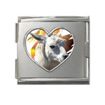 Llama head Mega Link Heart Italian Charm (18mm)