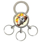 Llama head 3-Ring Key Chain