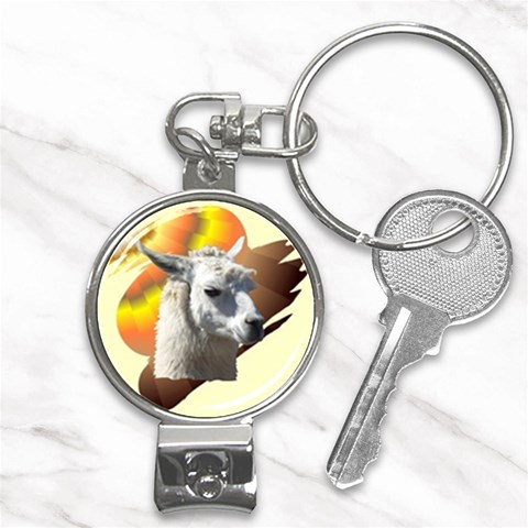 Llama head Nail Clippers Key Chain from ArtsNow.com Front