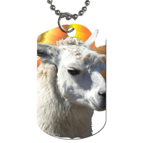 Llama head Dog Tag (One Side) from ArtsNow.com Front