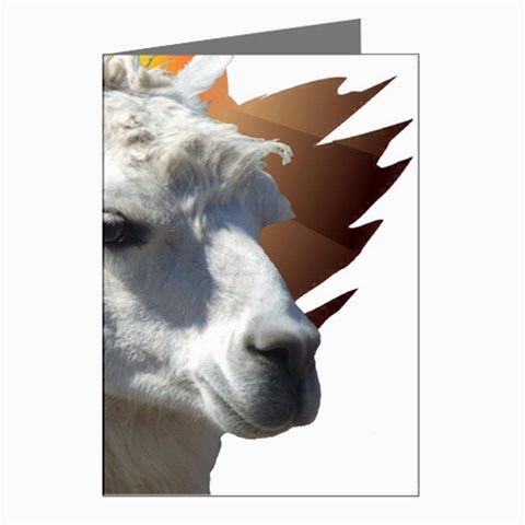 Llama head Greeting Cards (Pkg of 8) from ArtsNow.com Left