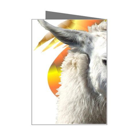 Llama head Mini Greeting Card from ArtsNow.com Right