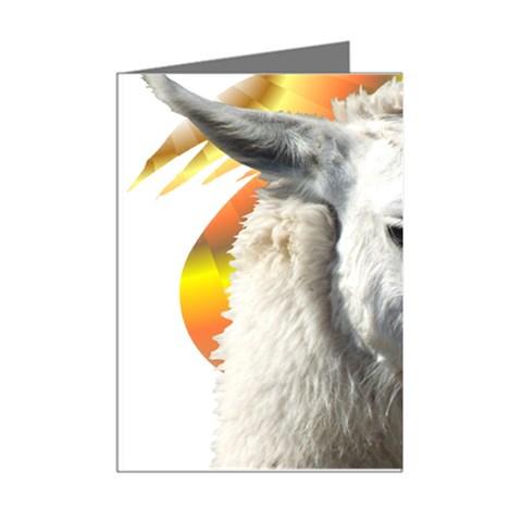 Llama head Mini Greeting Cards (Pkg of 8) from ArtsNow.com Right