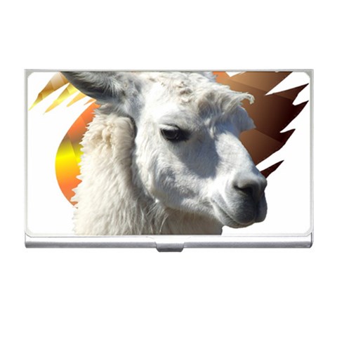 Llama head Business Card Holder from ArtsNow.com Front