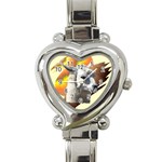 Llama head Heart Italian Charm Watch