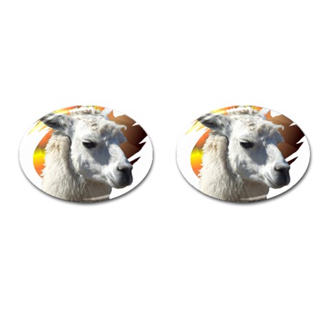 Llama head Cufflinks (Oval) from ArtsNow.com Front(Pair)