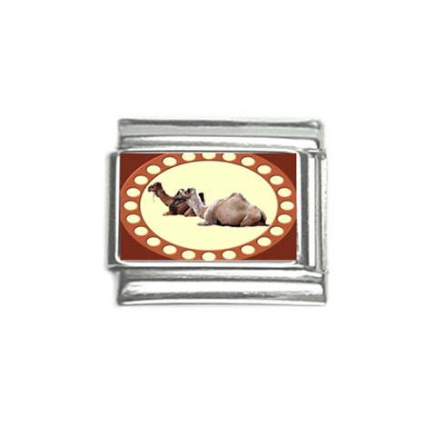 Sitting camels Italian Charm (9mm) from ArtsNow.com Front