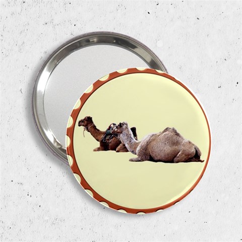 Sitting camels 2.25  Handbag Mirror from ArtsNow.com Front