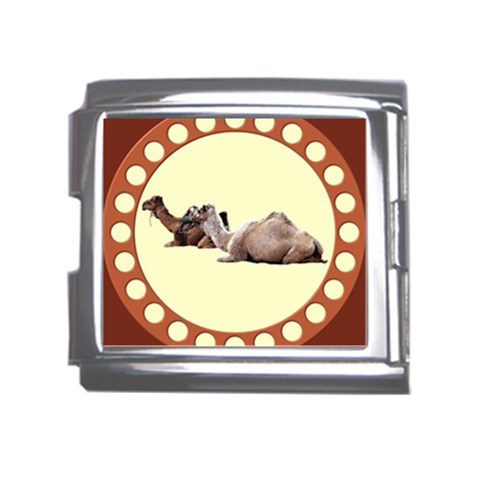 Sitting camels Mega Link Italian Charm (18mm) from ArtsNow.com Front