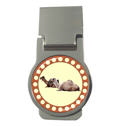 Sitting camels Money Clip (Round) from ArtsNow.com Front