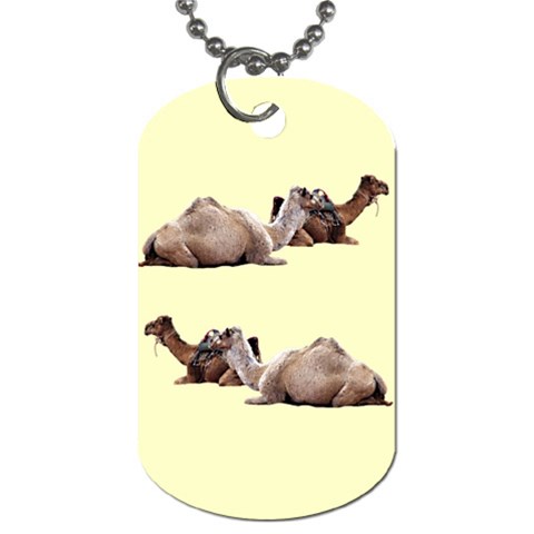 Sitting camels Dog Tag (One Side) from ArtsNow.com Front
