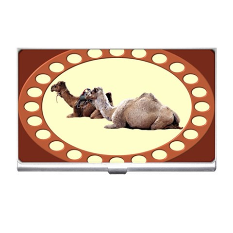 Sitting camels Business Card Holder from ArtsNow.com Front