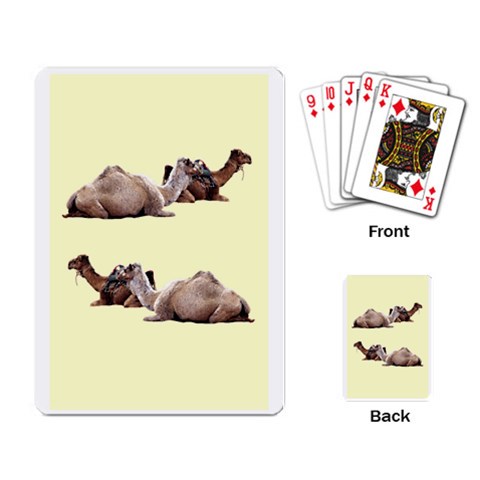 Sitting camels Playing Cards Single Design from ArtsNow.com Back