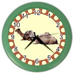 Sitting camels Color Wall Clock