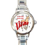 Love my llama Round Italian Charm Watch