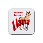 Love my llama Rubber Coaster (Square)
