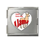 Love my llama Mega Link Heart Italian Charm (18mm)