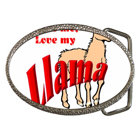 Love my llama Belt Buckle from ArtsNow.com Front