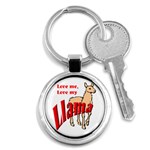 Love my llama Key Chain (Round)