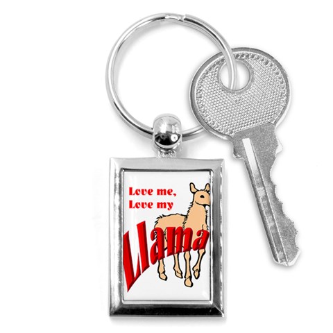 Love my llama Key Chain (Rectangle) from ArtsNow.com Front