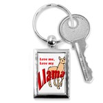 Love my llama Key Chain (Rectangle)