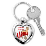 Love my llama Key Chain (Heart)