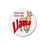 Love my llama Rubber Round Coaster (4 pack)
